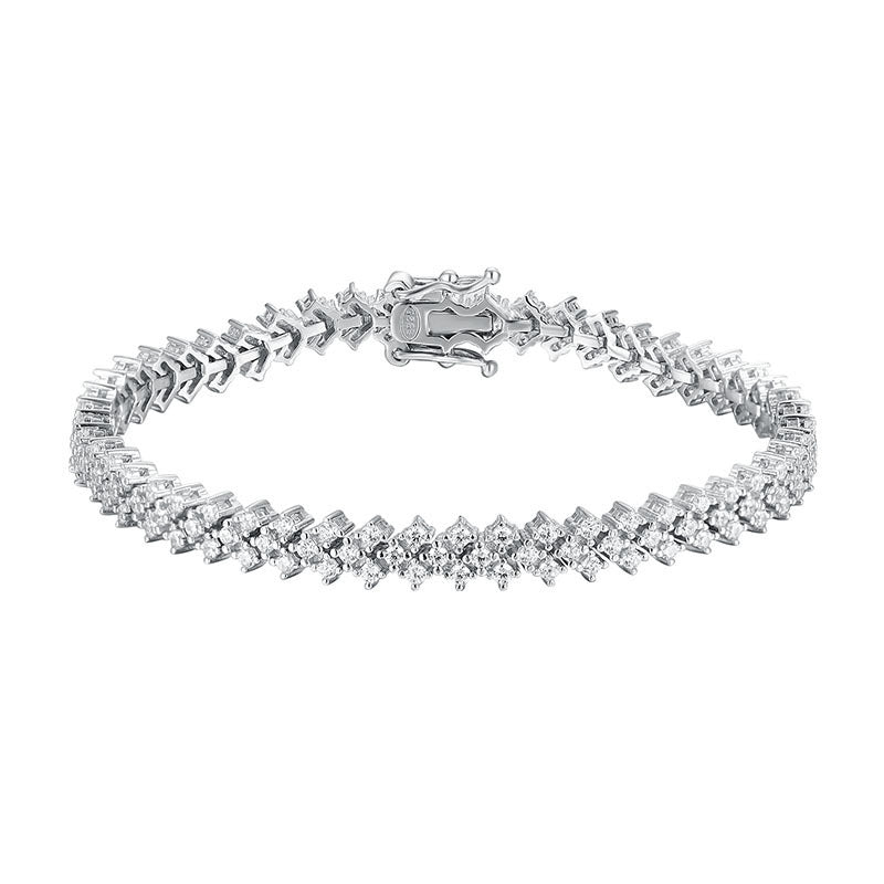 Moissanite Plaid Bracelet